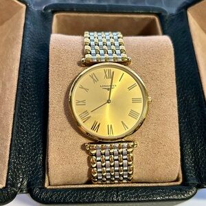 Authentic Longines Gold Dial with Two-Tone Bracelet Watch